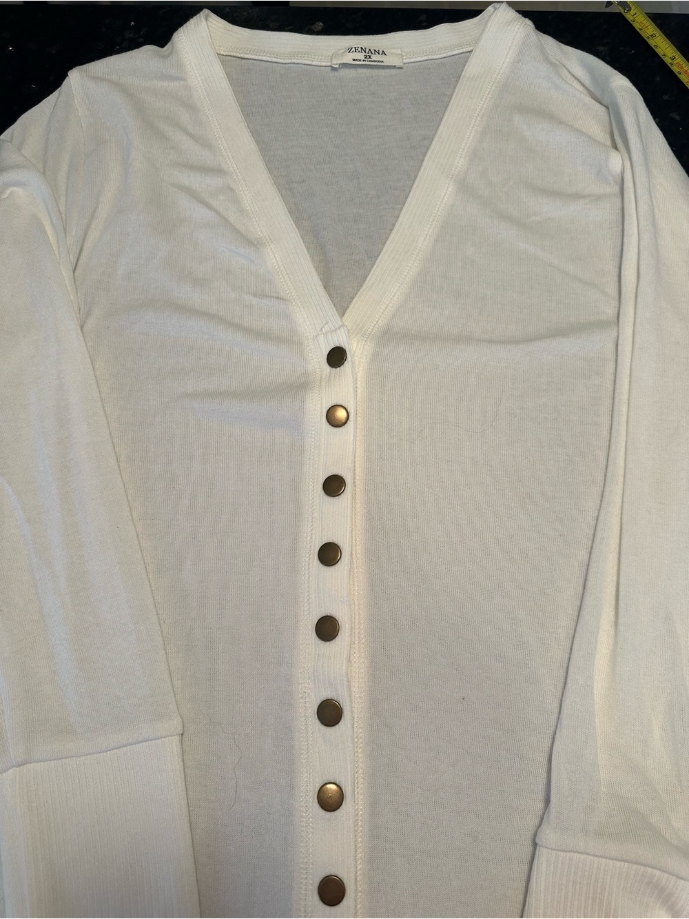 Zenana Outfitters Knit Cardigan - White